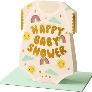 Diecut Onesie Baby Shower Card
