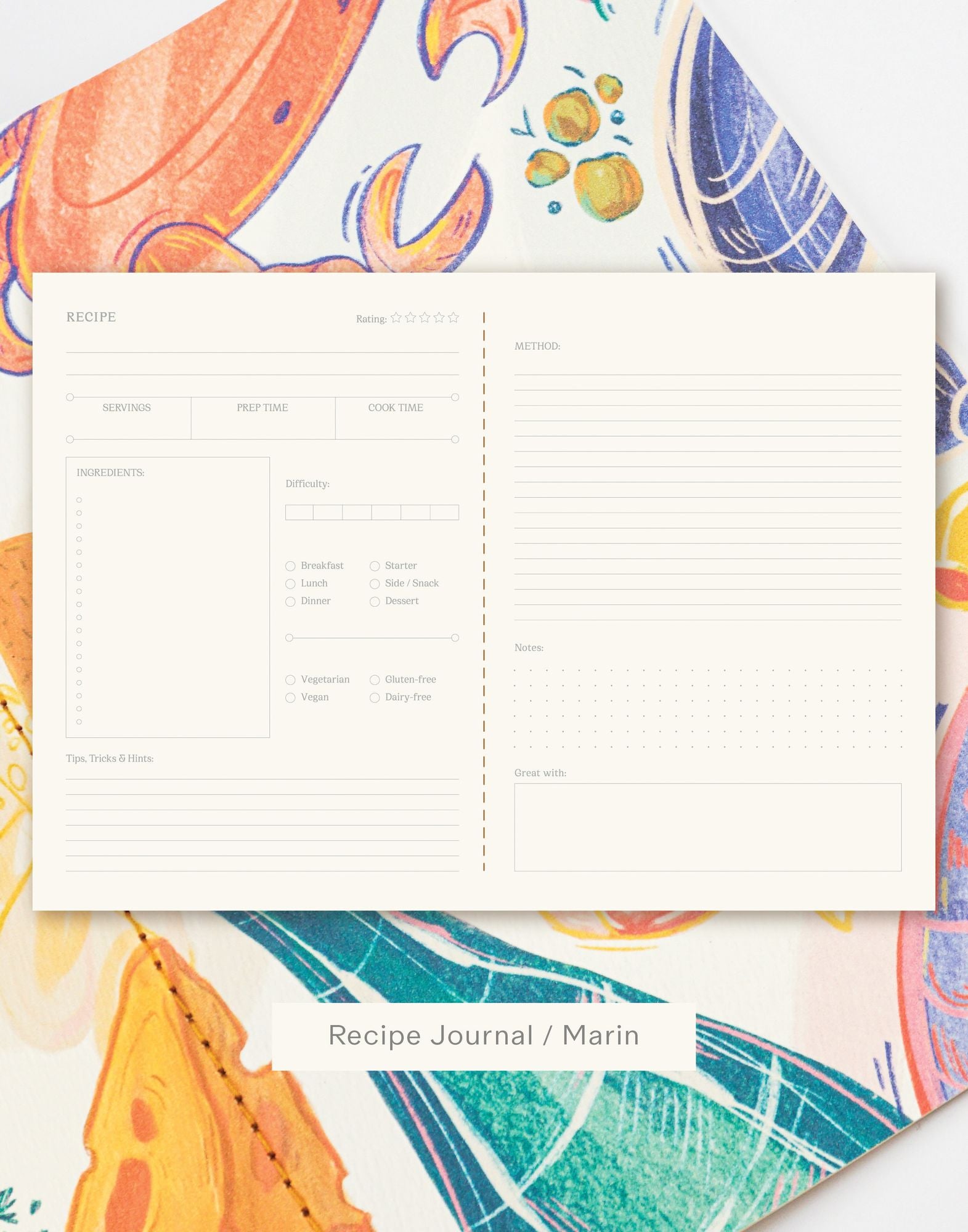 Handmade Recipe Journal / Marin - Image 7