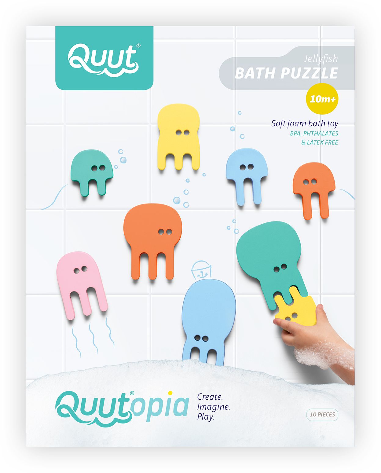 Quut Bath Puzzle Jellyfish - Image 2