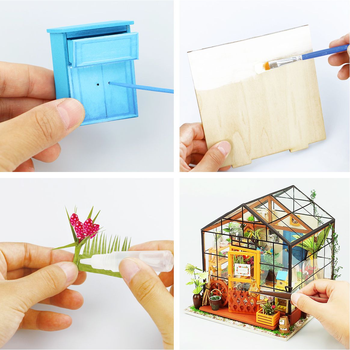 DIY Wooden Miniature Kit Cathy's Flower House - Image 4