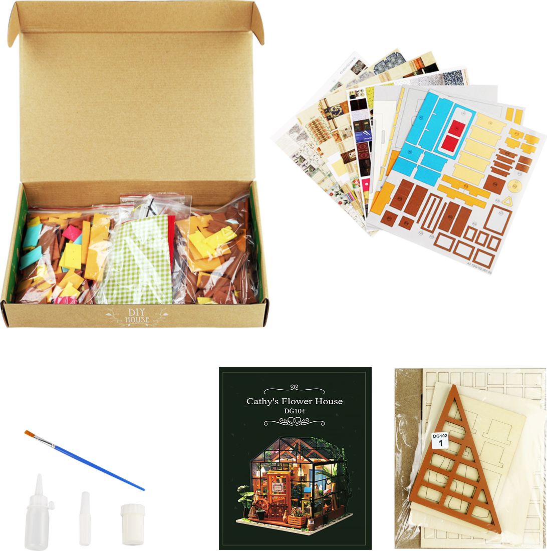 DIY Wooden Miniature Kit Cathy's Flower House - Image 6