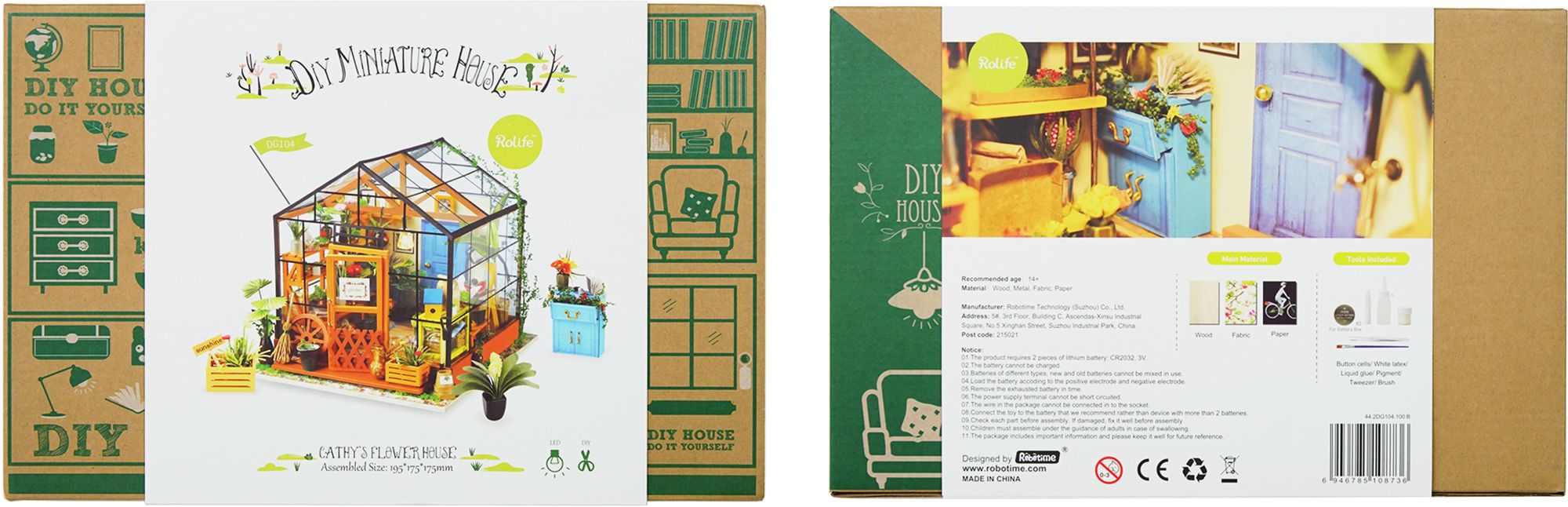 DIY Wooden Miniature Kit Cathy's Flower House - Image 10