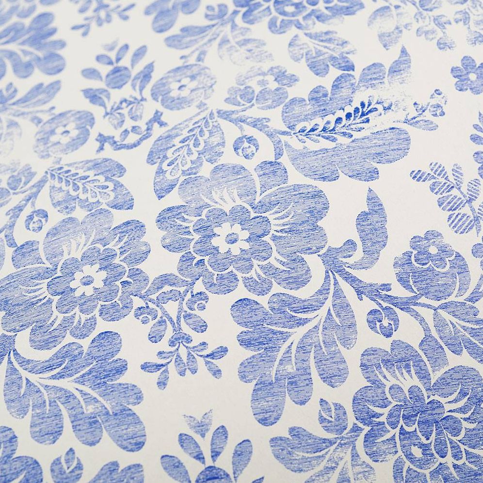 Distressed Blue Floral on White Fine Paper - Image 2