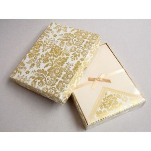 Gold Floral Writing Paper Set
