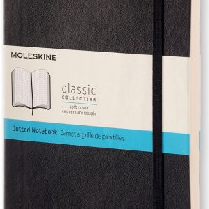 Moleskine Classic Notebook. Large. Dotted. Black. Soft Cover (5 x 8.25)