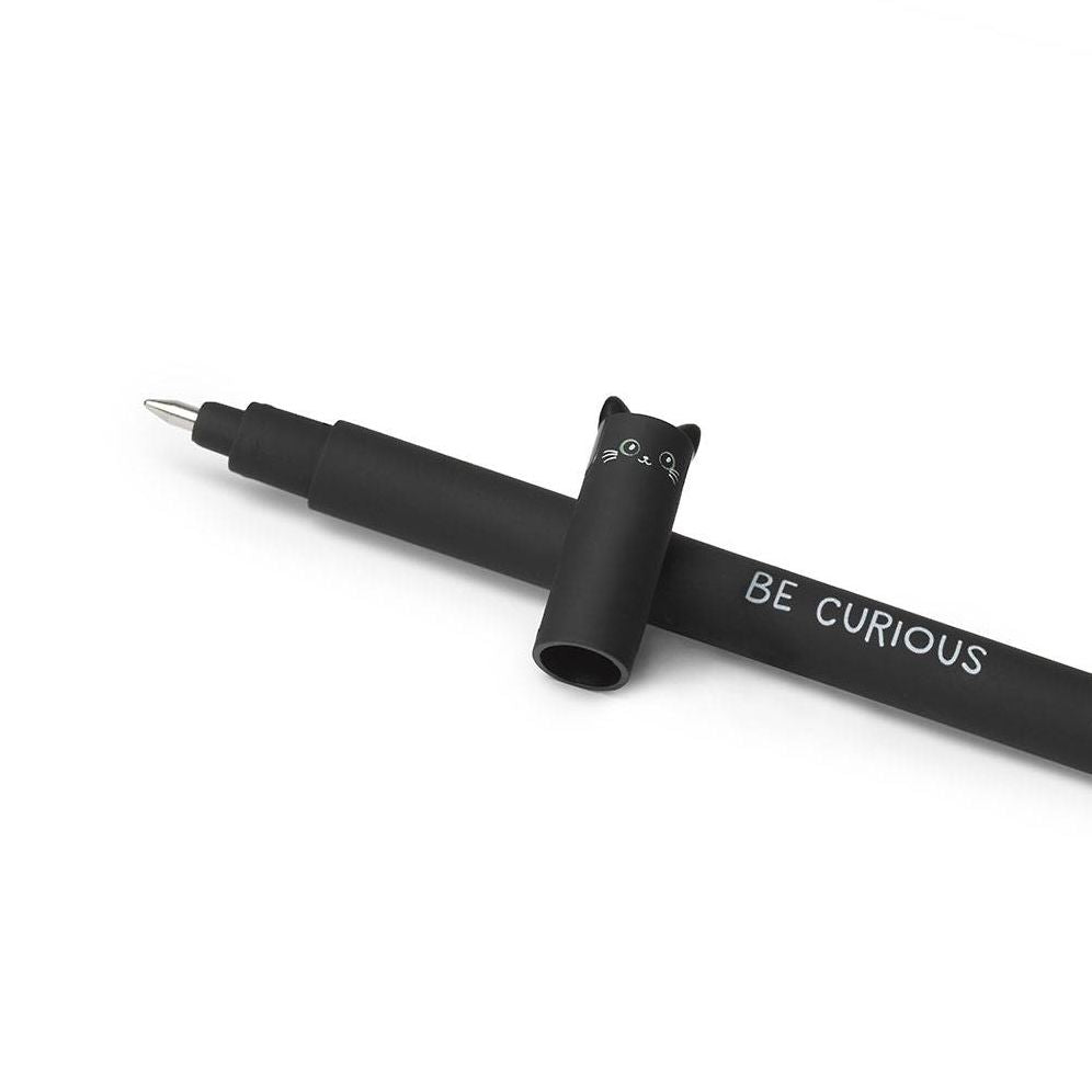 Legami Black Kitty Erasable Gel Pen - Black Ink - Image 4