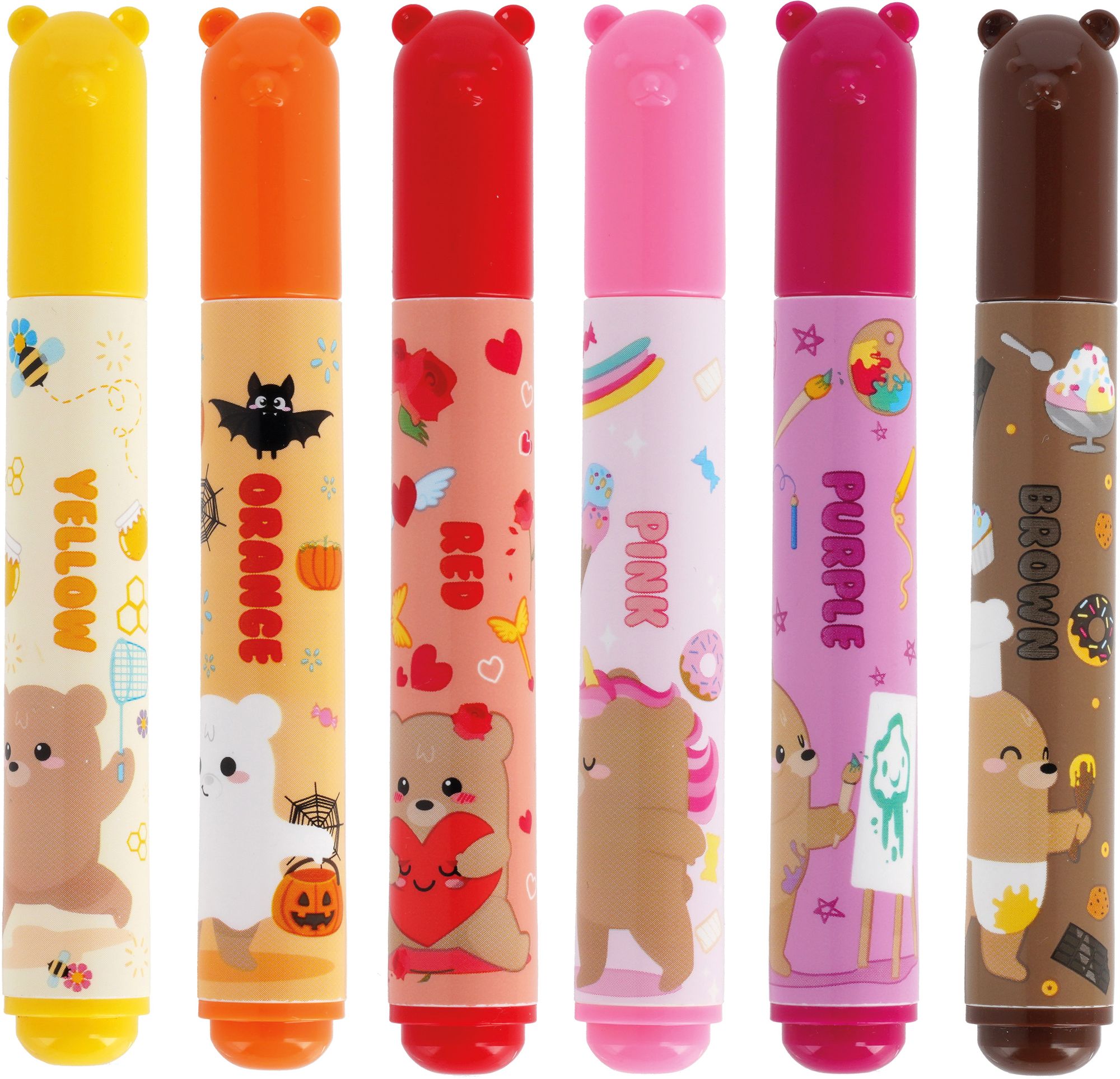 Legami Set Of 12 Markers - Teddy Friends - Teddy Bear - Image 2