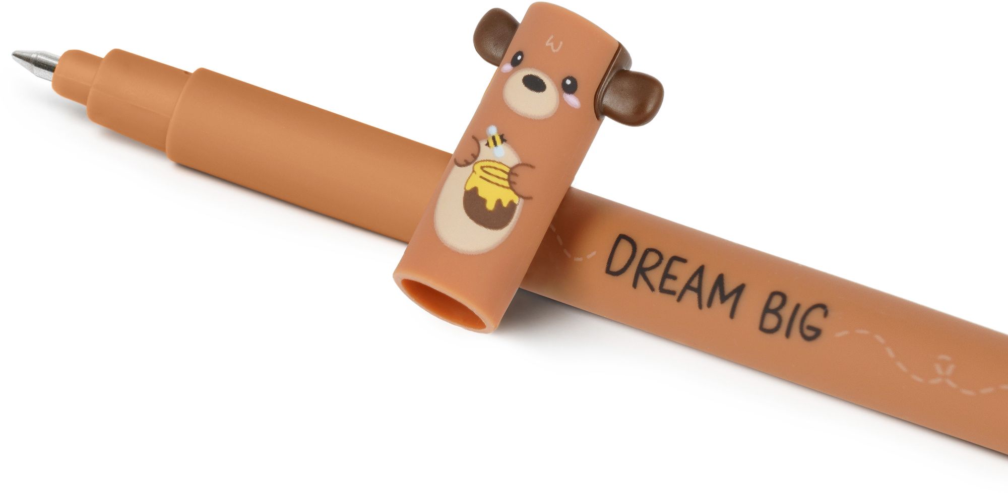 Legami Teddy Bear Erasable Gel Pen - Red Ink - Image 2