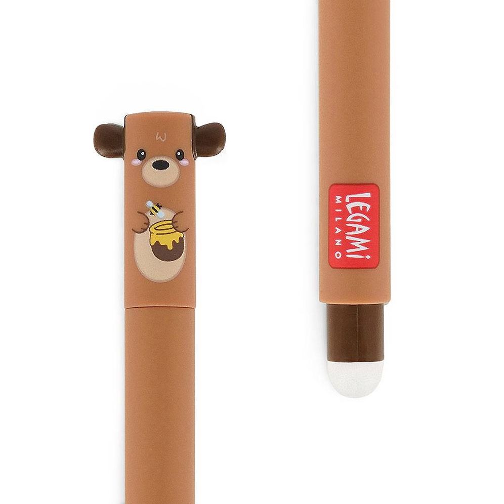 Legami Teddy Bear Erasable Gel Pen - Red Ink - Image 4