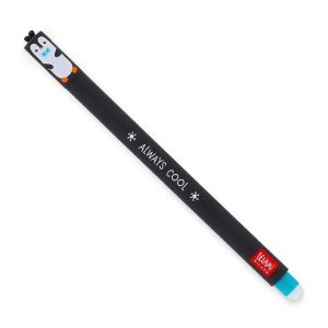 Legami Penguin Erasable Gel Pen - Turquoise Ink