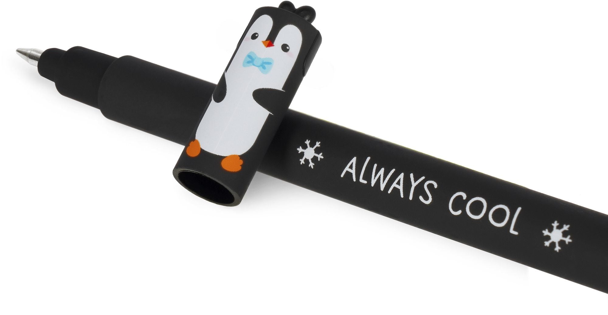 Legami Penguin Erasable Gel Pen - Turquoise Ink - Image 3