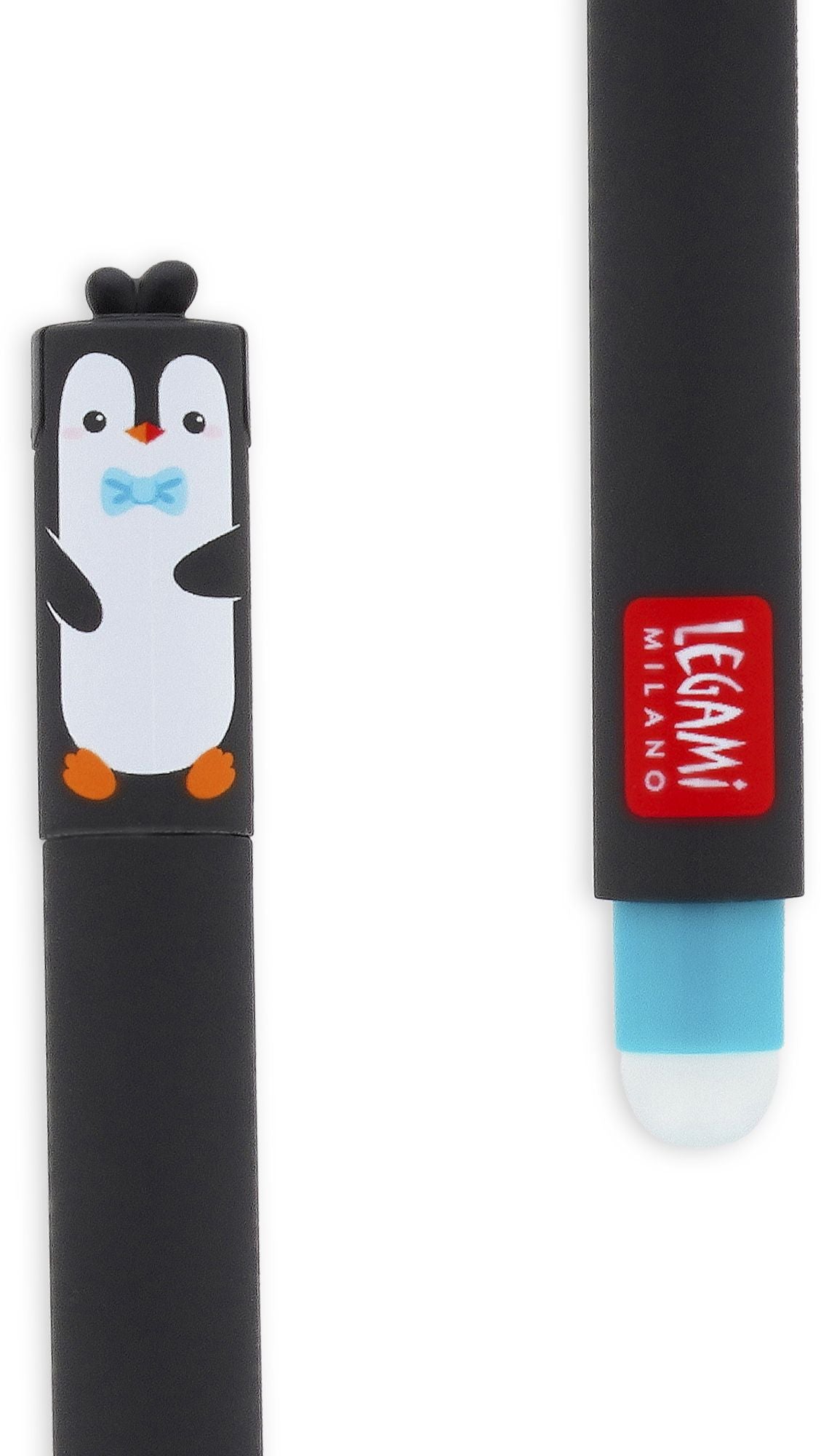 Legami Penguin Erasable Gel Pen - Turquoise Ink - Image 4