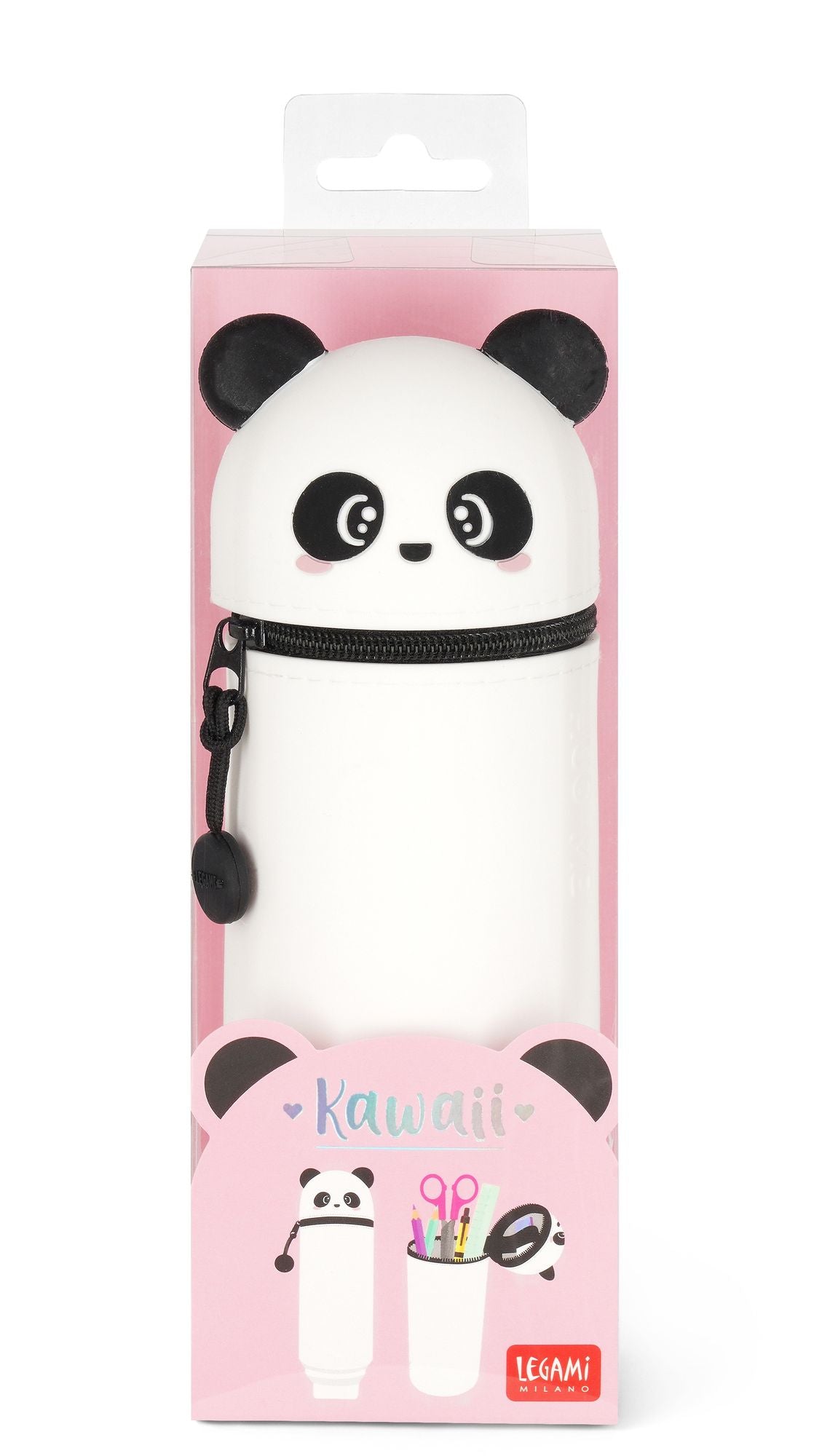 Legami 2-In-1 Silicone Pencil Case - Kawaii - Panda - Image 2