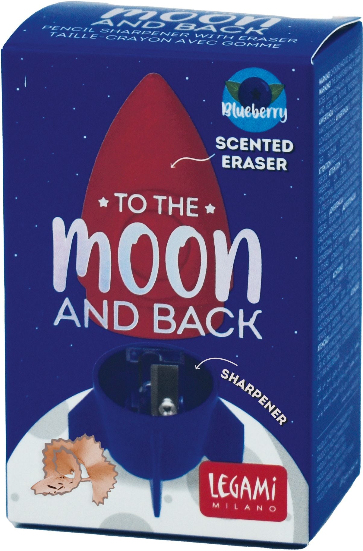 Legami Pencil Sharpener W/Eraser - To The Moon And Back - Space - Image 2