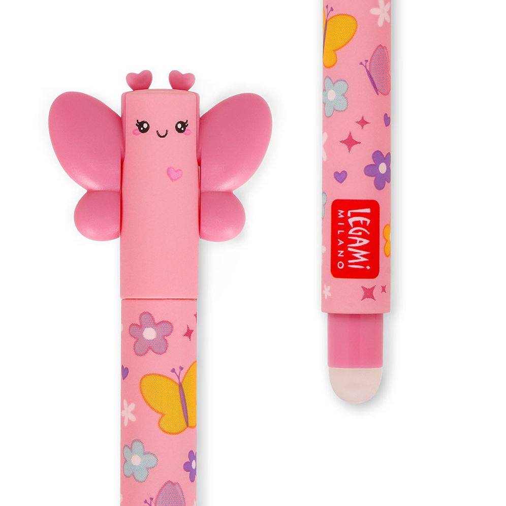 Legami Butterfly Erasable Gel Pen - Pink Ink - Image 4