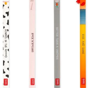 Legami Set of 4 Erasable Gen Pens - Farm Animals