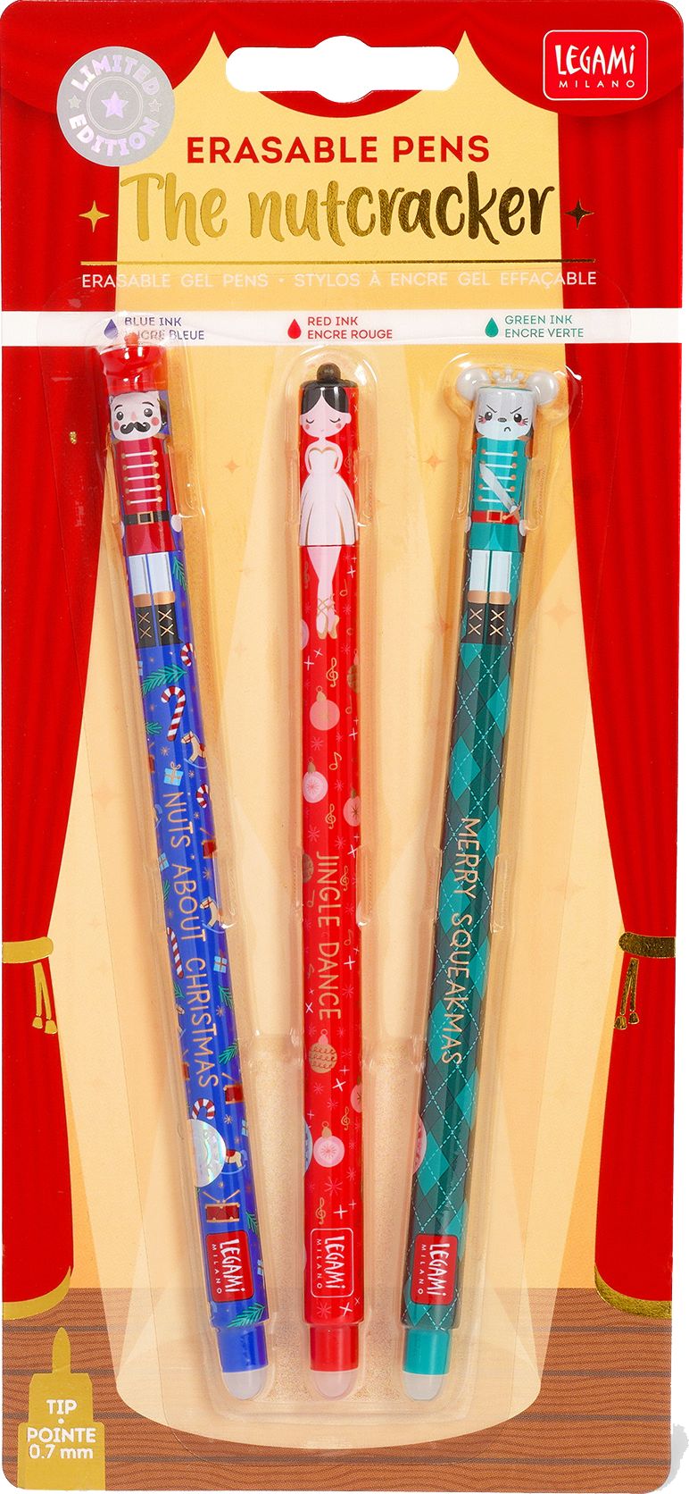 Legami Set of 3 Erasable Christmas Gel Pens - Image 10
