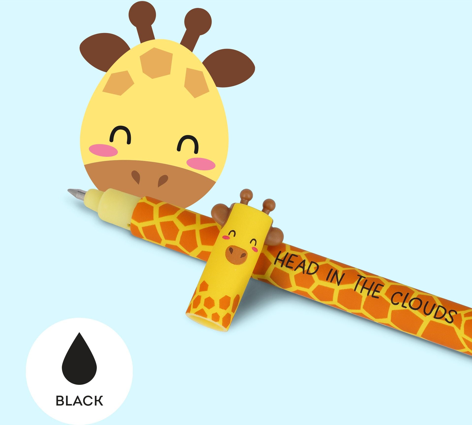 Legami Set Of 3 Erasable Gel Pens - Wild Savannah - Lion + Elephant + Giraffe - Image 5