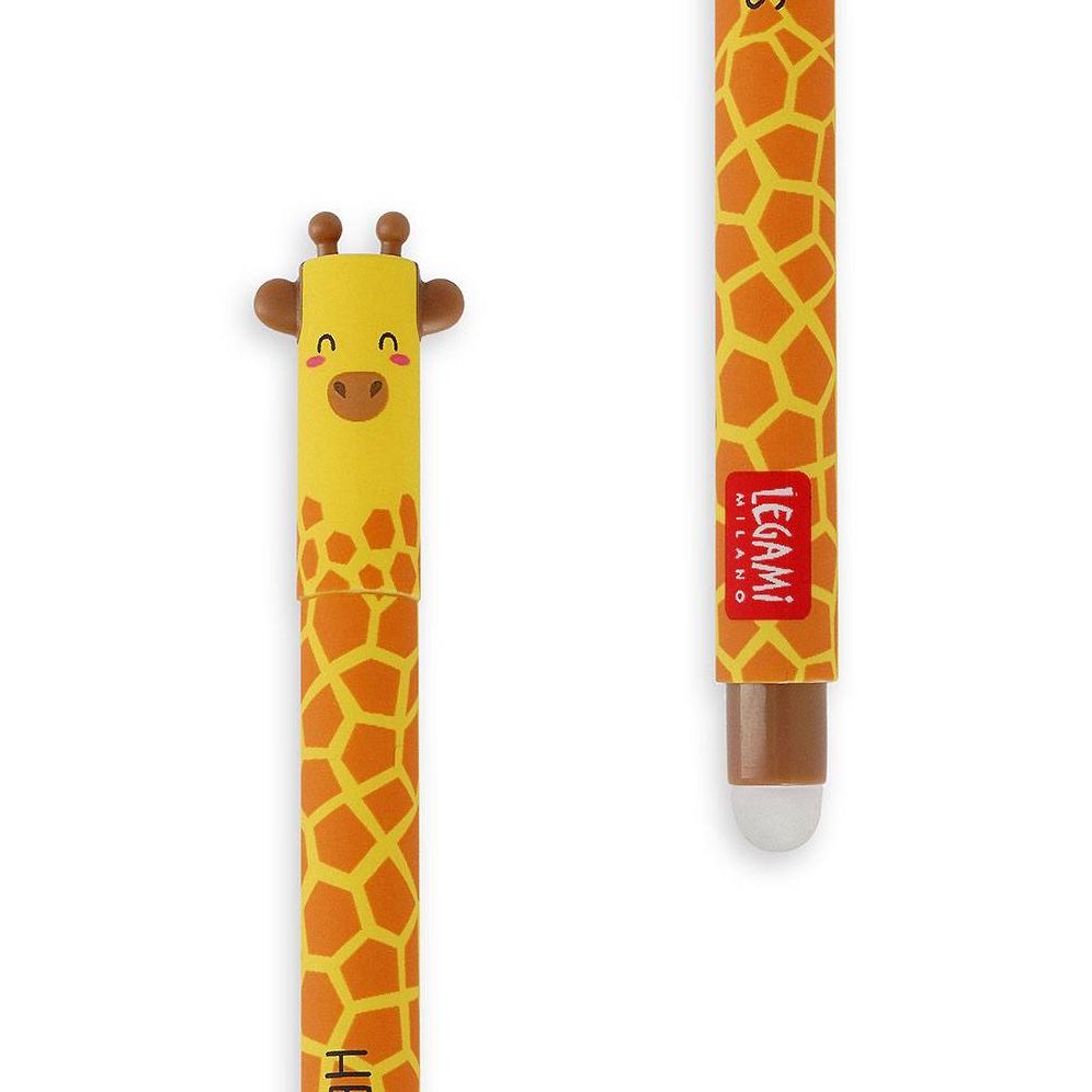 Legami Set Of 3 Erasable Gel Pens - Wild Savannah - Lion + Elephant + Giraffe - Image 7