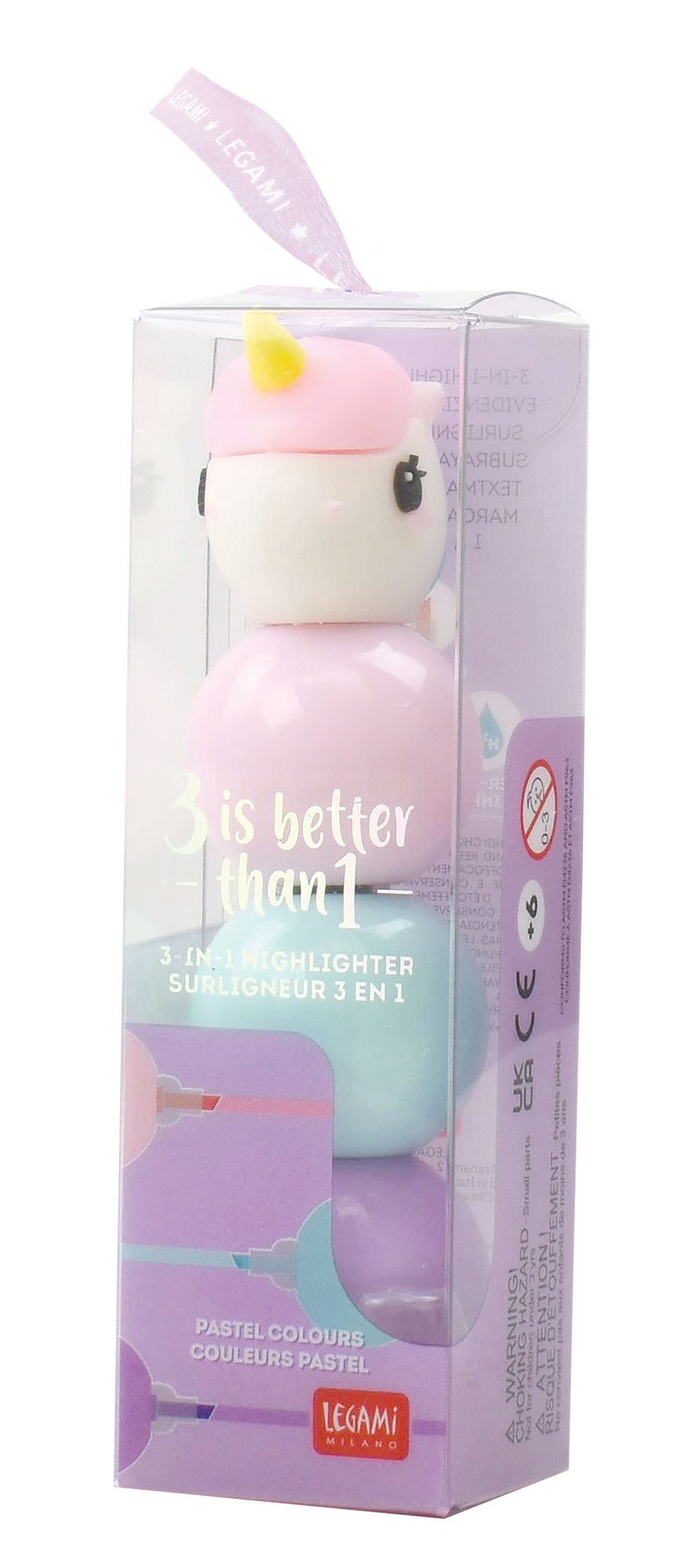 Legami 3-In-1 Highlighter - 3 Is Better Than 1 - Unicorn - Image 2