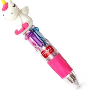 Legami Mini 4-Color Ballpoint Pen - Mini Magic Rainbow - Unicorn
