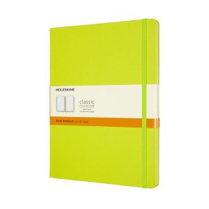Moleskine Classic Notebook. Extra Large. Ruled. Lemon Green. Hard Cover (7.5 X 9.75)