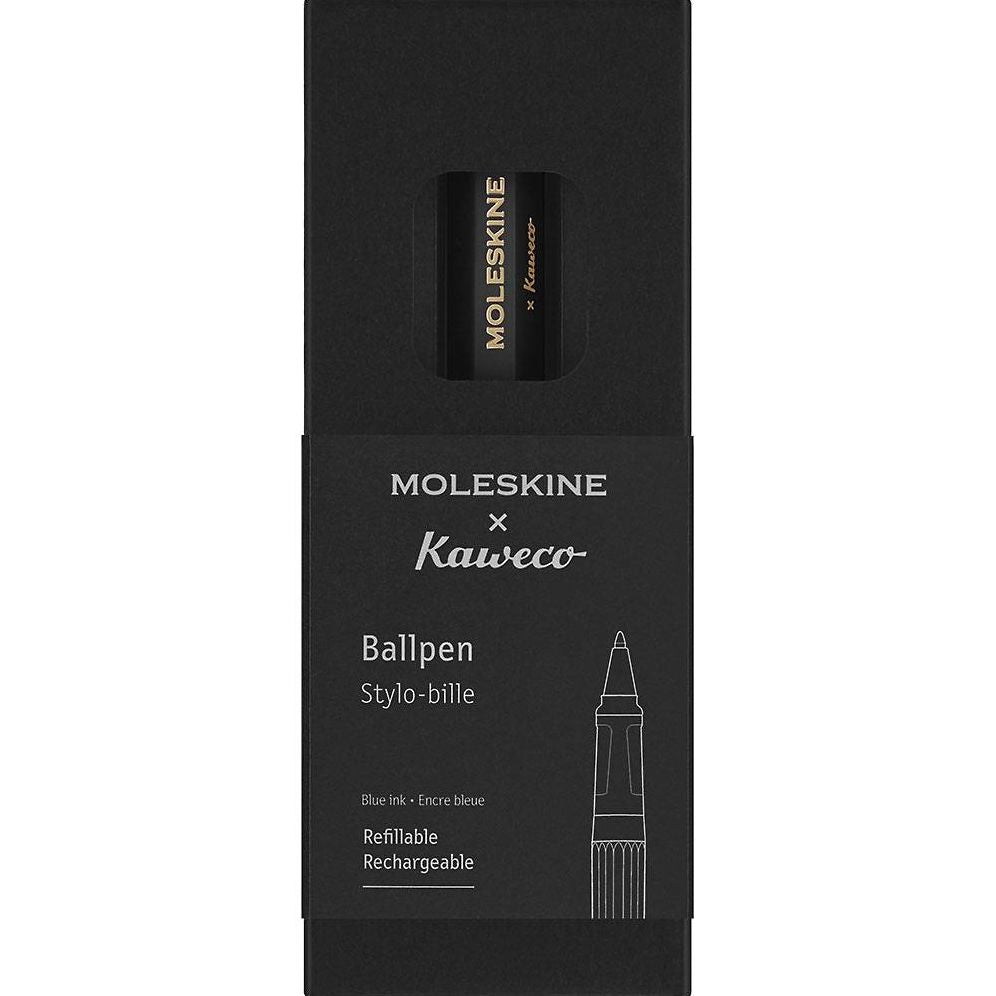 Moleskine Kaweco Ballpoint Pen. Black. Medium Point (0.7 MM). Blue Ink - Image 4