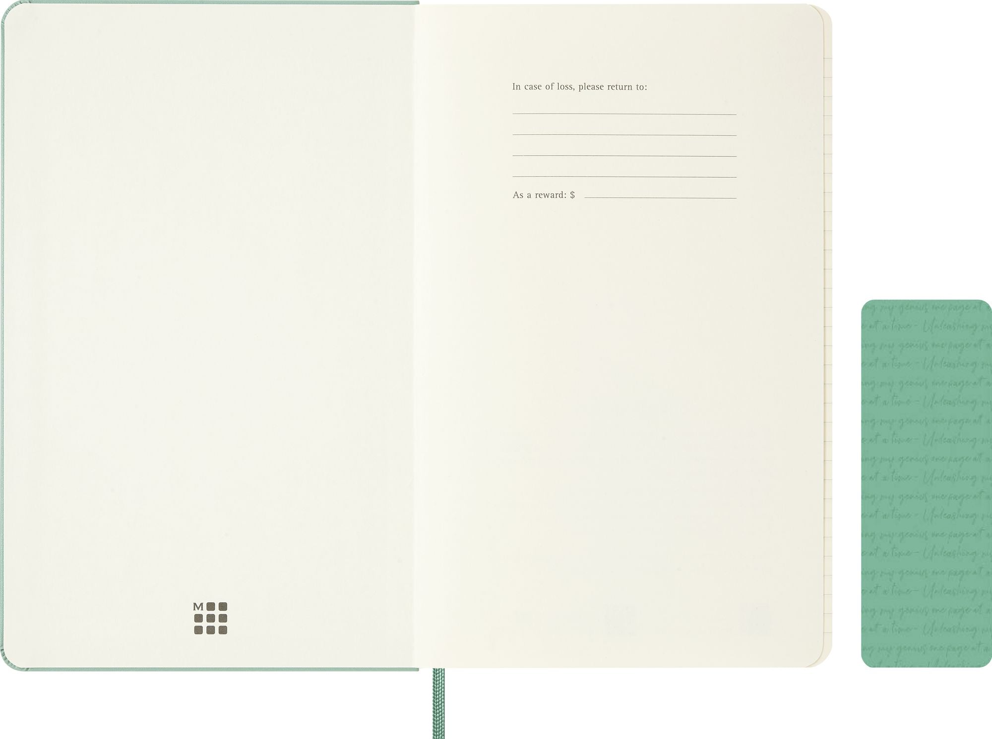 Moleskine Colored Patterned Notebook. Hard Cover. Large (5 x 8.25) Ruled/Lined. Sage Green. 240 Pages - Image 2