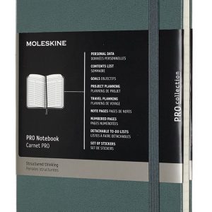 Moleskine Professional Notebook. Large. Forest Green. Hard Cover (5 x 8.25)