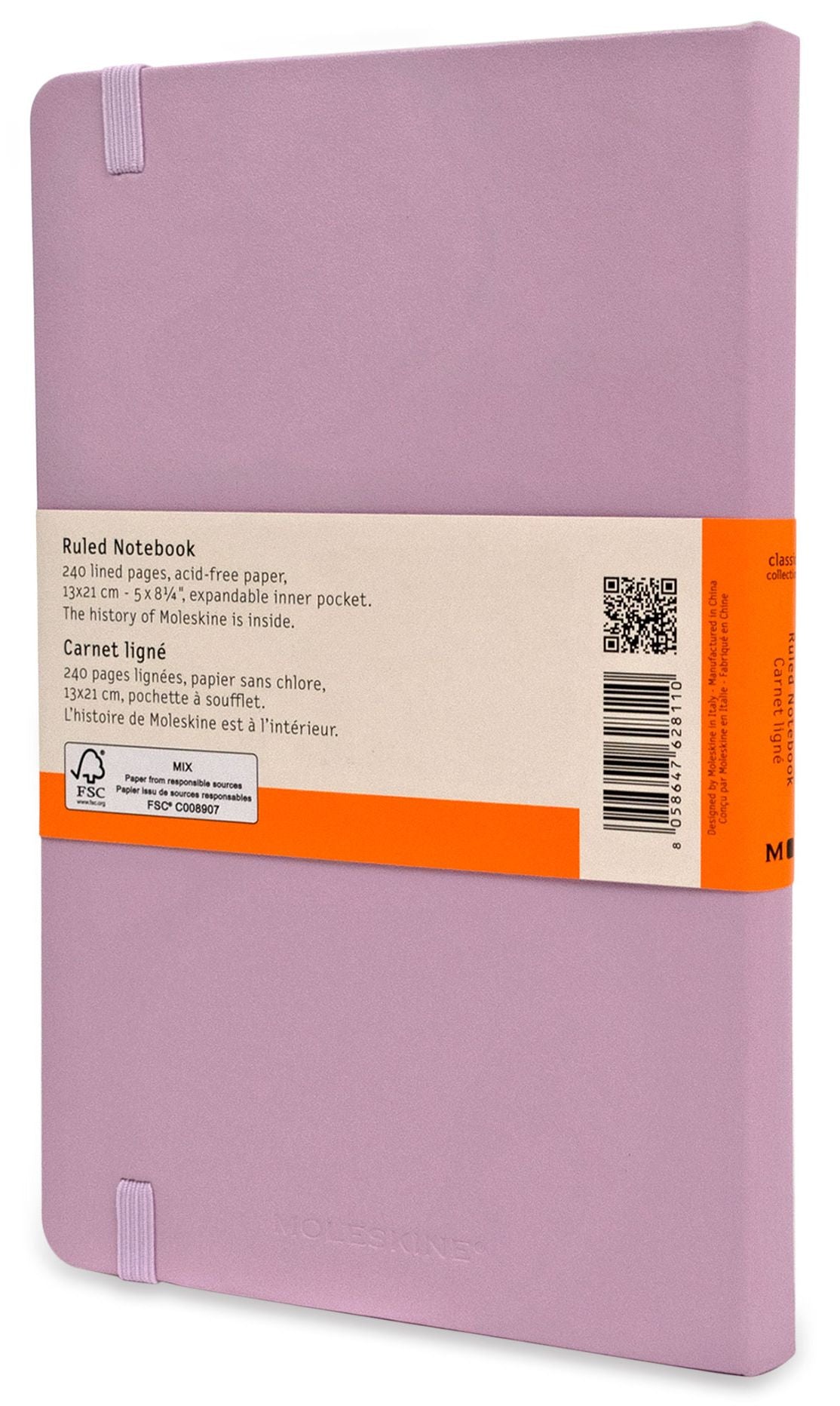 Moleskine Classic Notebook. Hard Cover. Lilac. Large with Ruled pages - Image 2