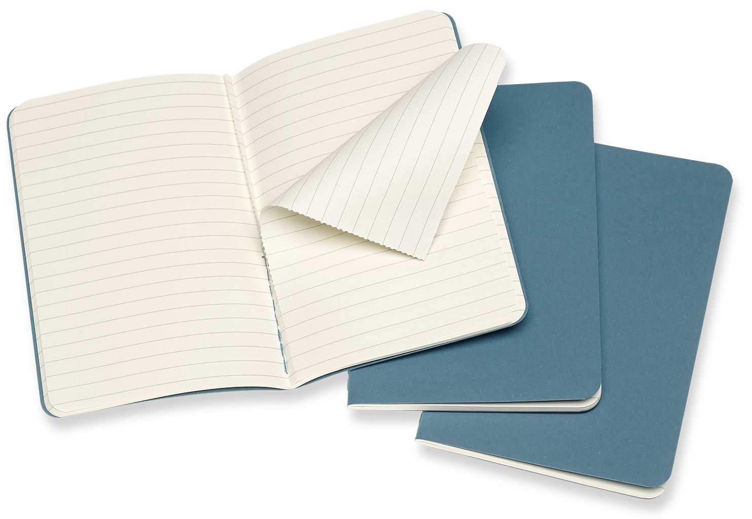 Moleskine Cahier Journal. Pocket. Ruled. Brisk Blue (3.5 x 5.5) - Image 2