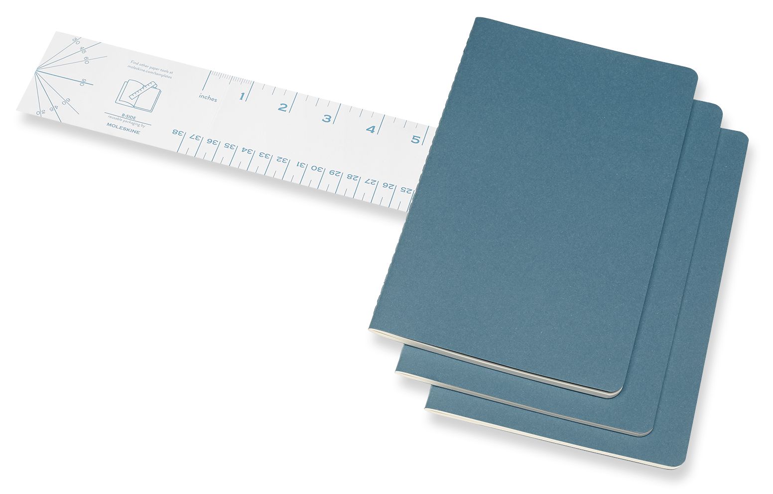 Moleskine Cahier Journal. Large. Ruled. Brisk Blue (8.25 x 5) - Image 2
