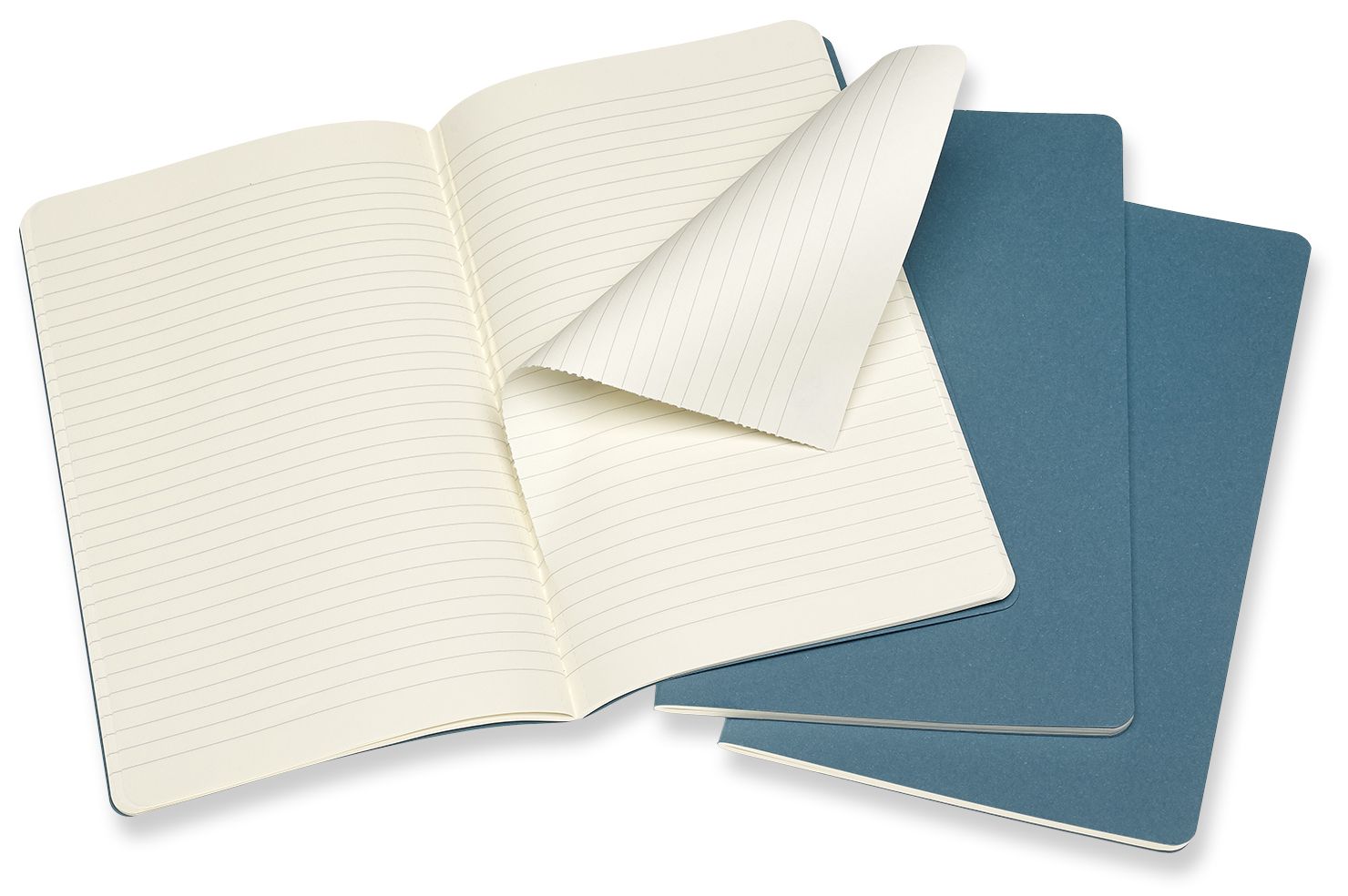 Moleskine Cahier Journal. Large. Ruled. Brisk Blue (8.25 x 5) - Image 3