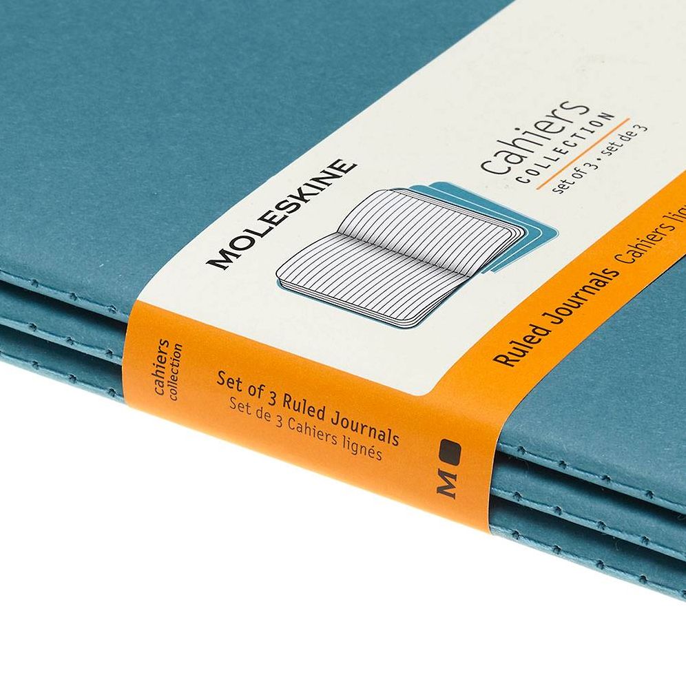 Moleskine Cahier Journal. Large. Ruled. Brisk Blue (8.25 x 5) - Image 5