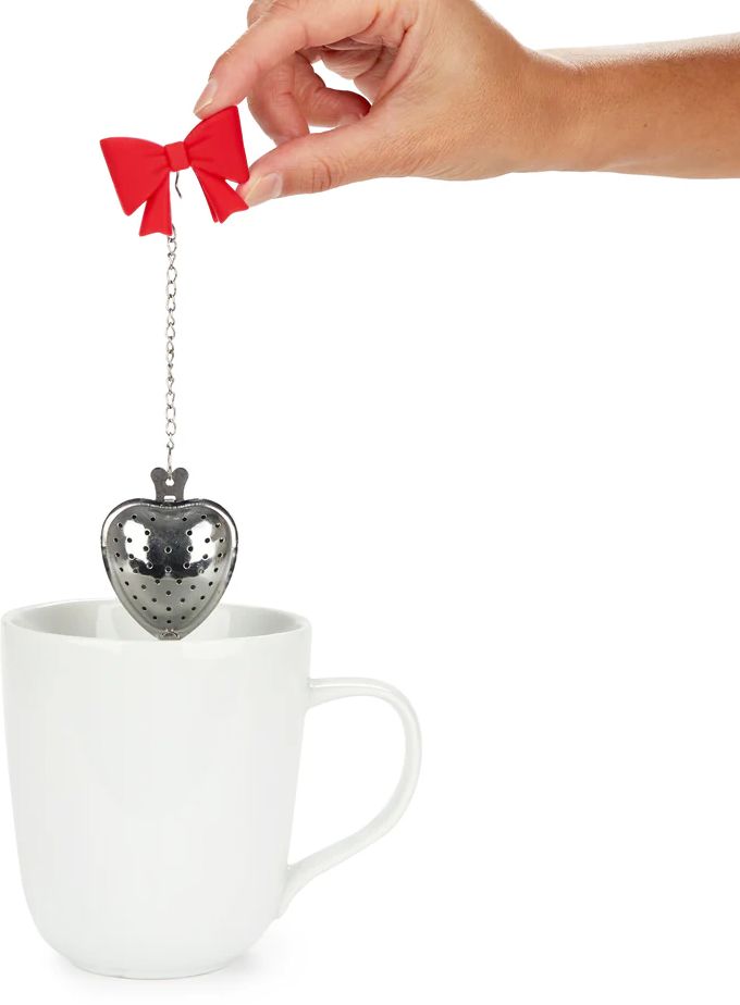 Coquette Tea Infuser with Romantic Red Bow - Image 3