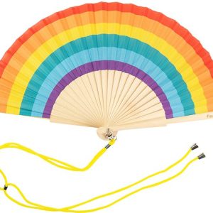 Rainbow Hand Fan