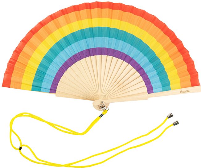 Rainbow Hand Fan