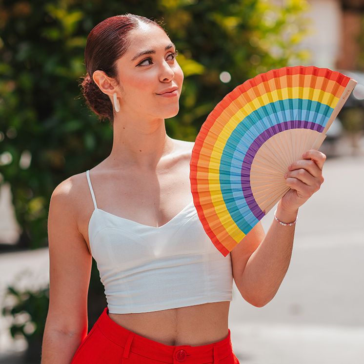 Rainbow Hand Fan - Image 2