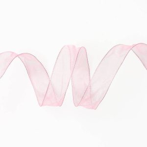 Light Pink Organdy Wired Ribbon 1 10 YD