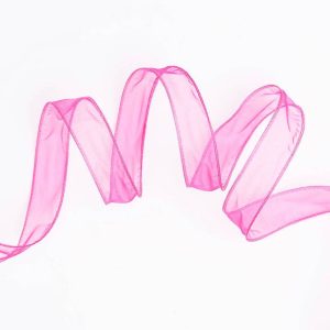 Dark Pink Organdy Wired Ribbon 1 10YD