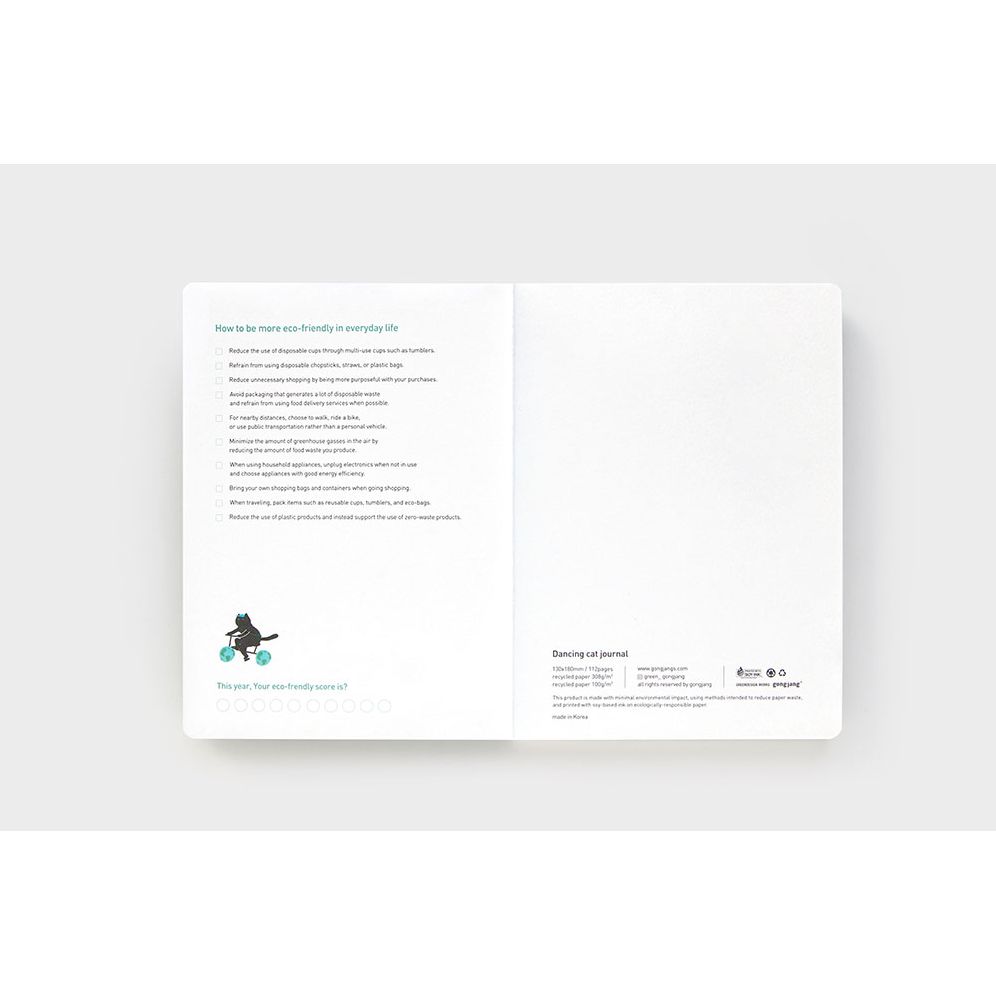 Dancing Black Cat Lined Journal - Image 5