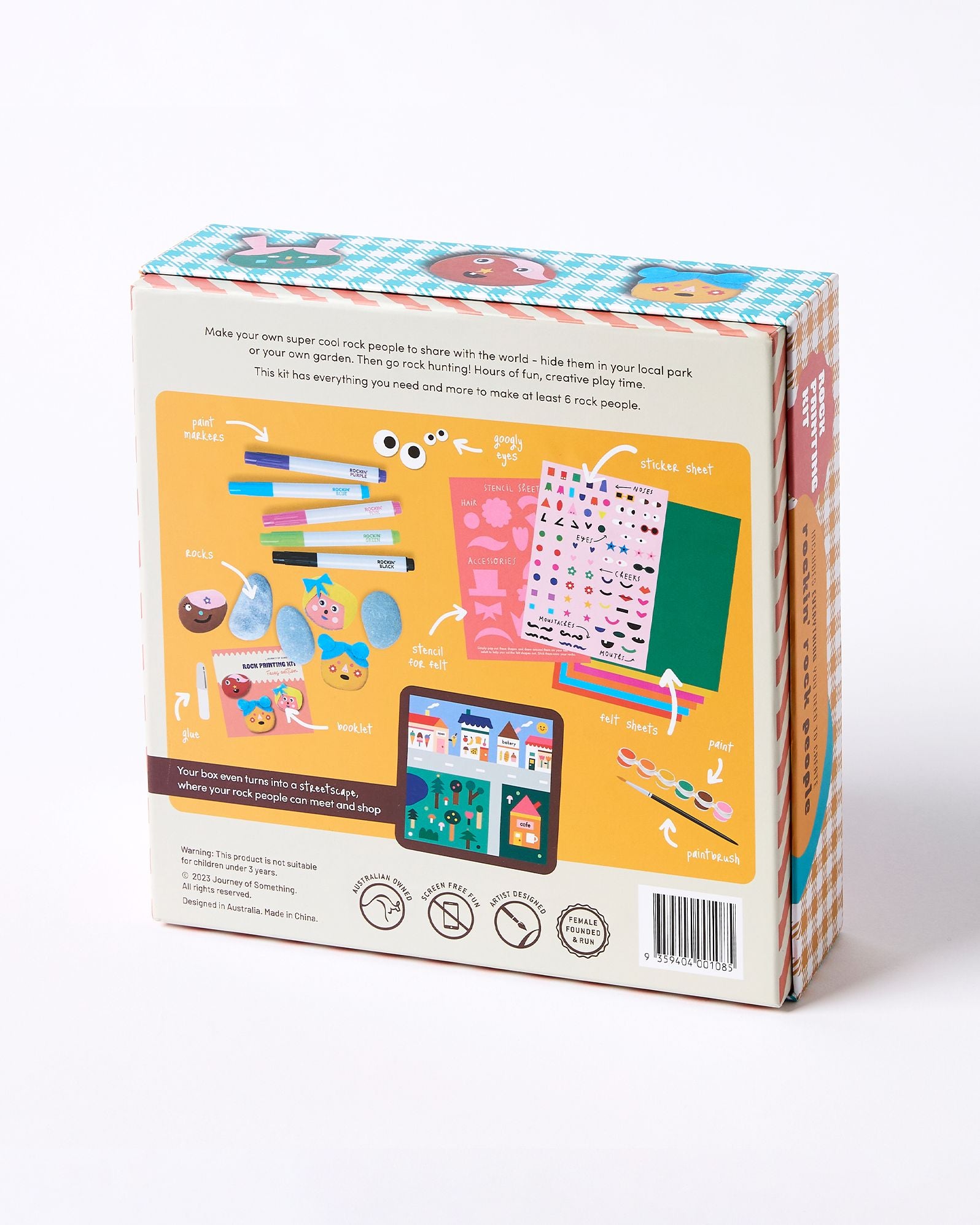 Kid's Rock Painting Kit: Cool Faces - Image 2