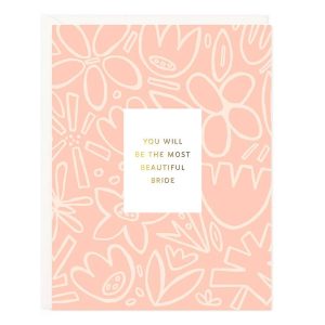 Most Beautiful Bride Wedding Shower Card