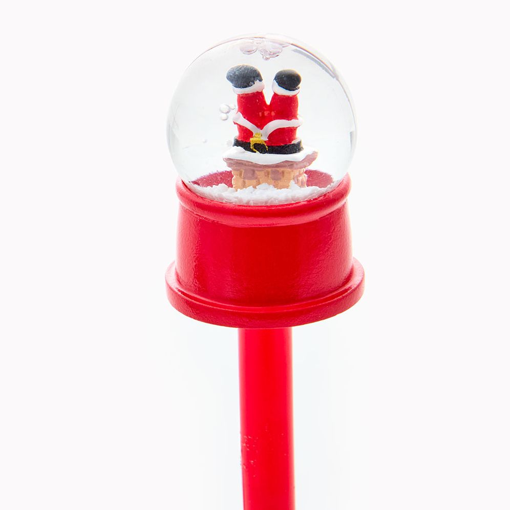 Santa Chimney Snow Globe Pen - Image 3