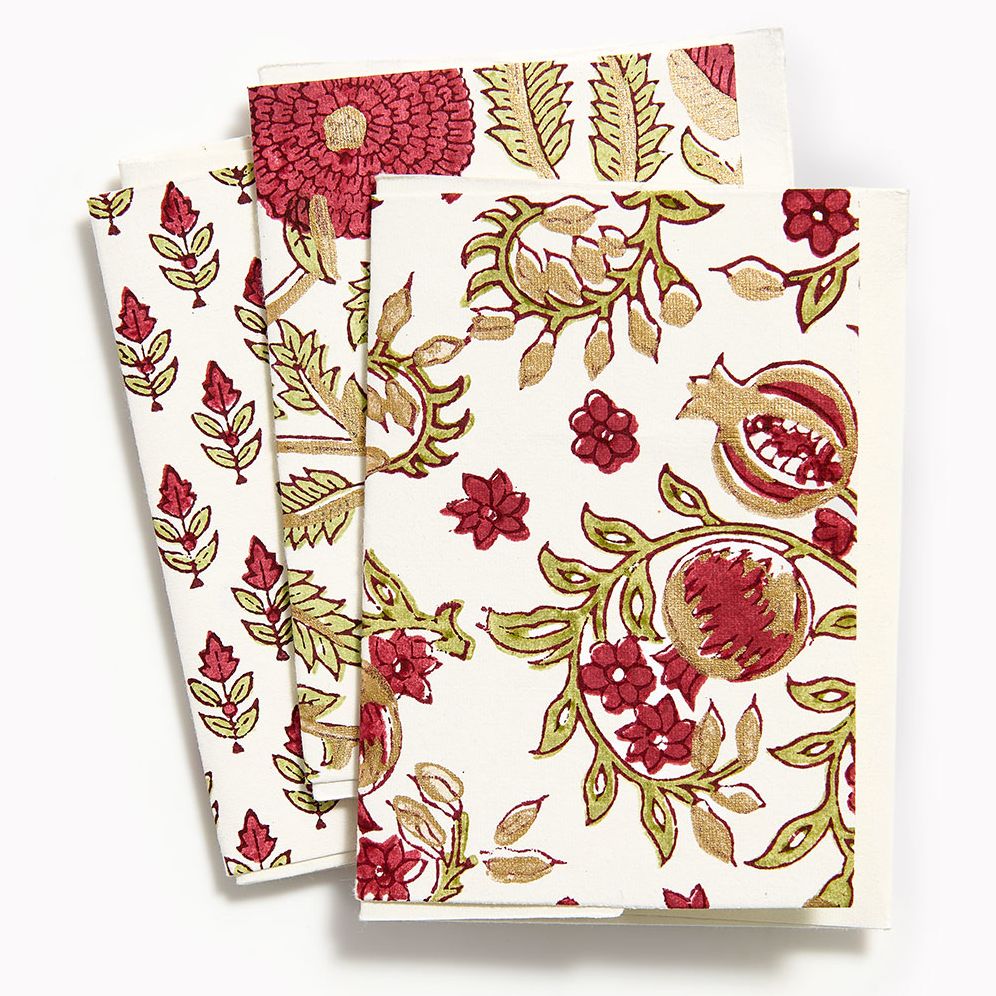 Pomegranate Block Printed Cotton Card Boxed Set 6pk - Exclusive - Image 2