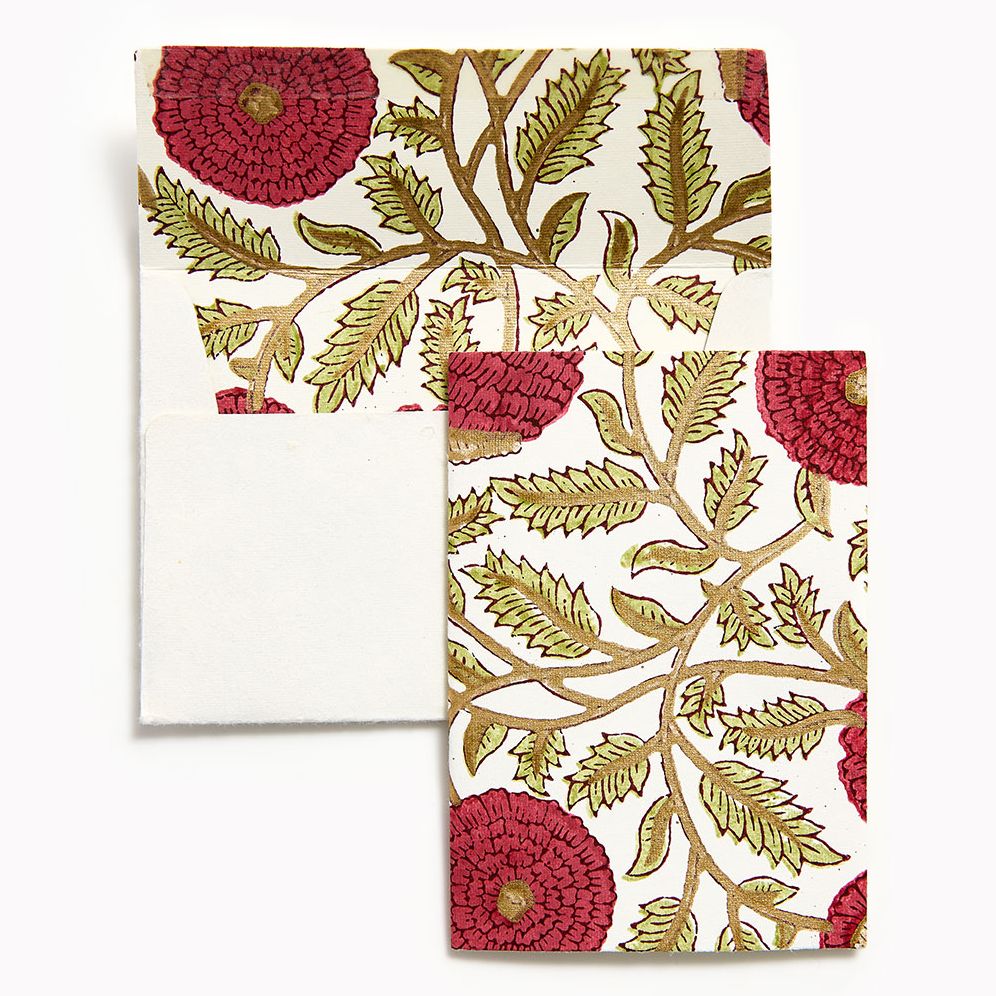 Pomegranate Block Printed Cotton Card Boxed Set 6pk - Exclusive - Image 3