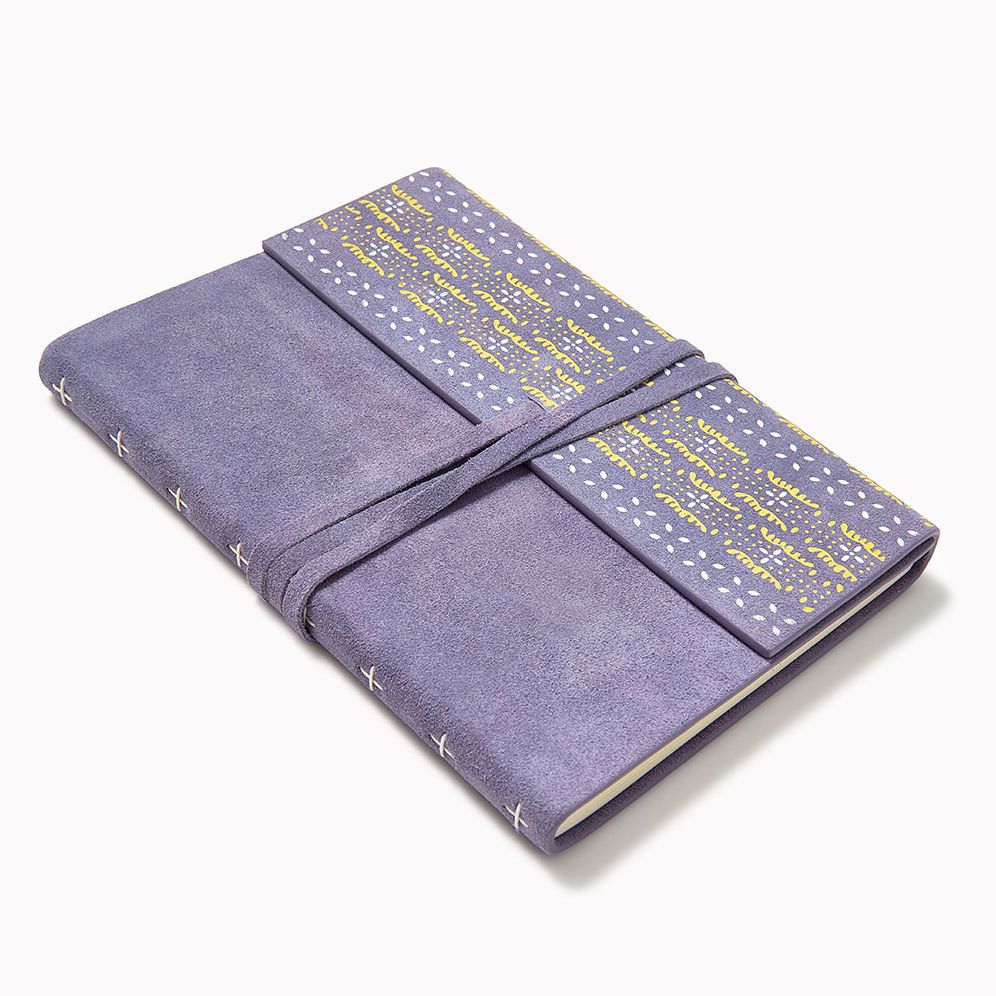 Mauve Tie Suede Leather Journal - Image 2