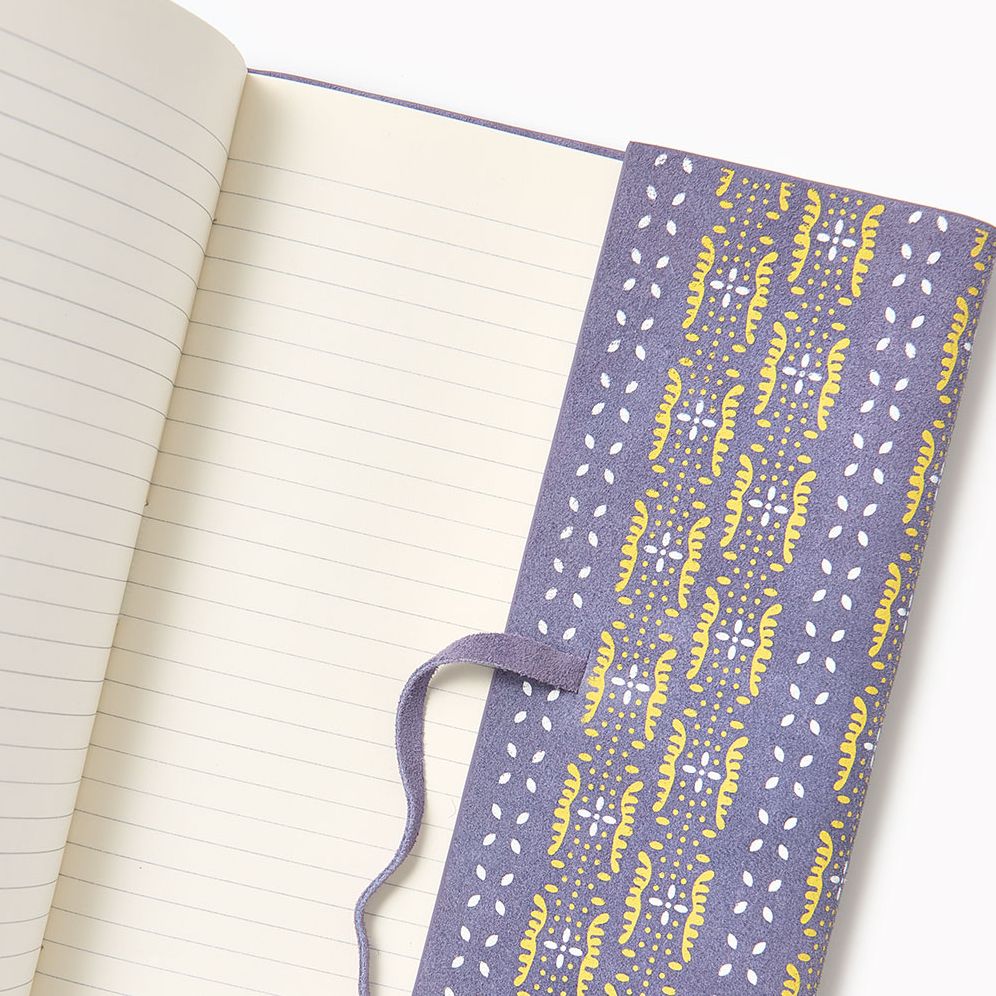 Mauve Tie Suede Leather Journal - Image 3