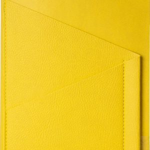 Butter Yellow Diagonal Pocket Leather Journal
