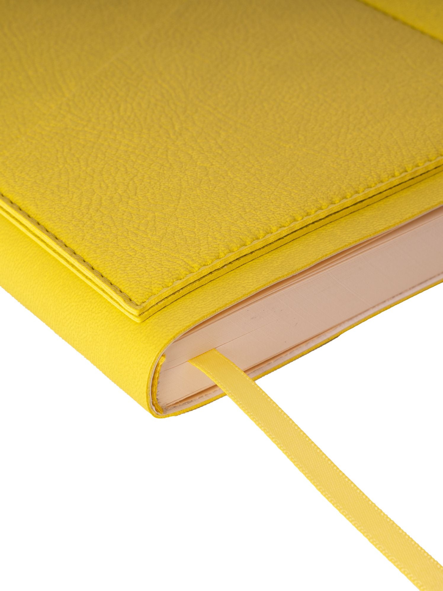 Butter Yellow Diagonal Pocket Leather Journal - Image 3